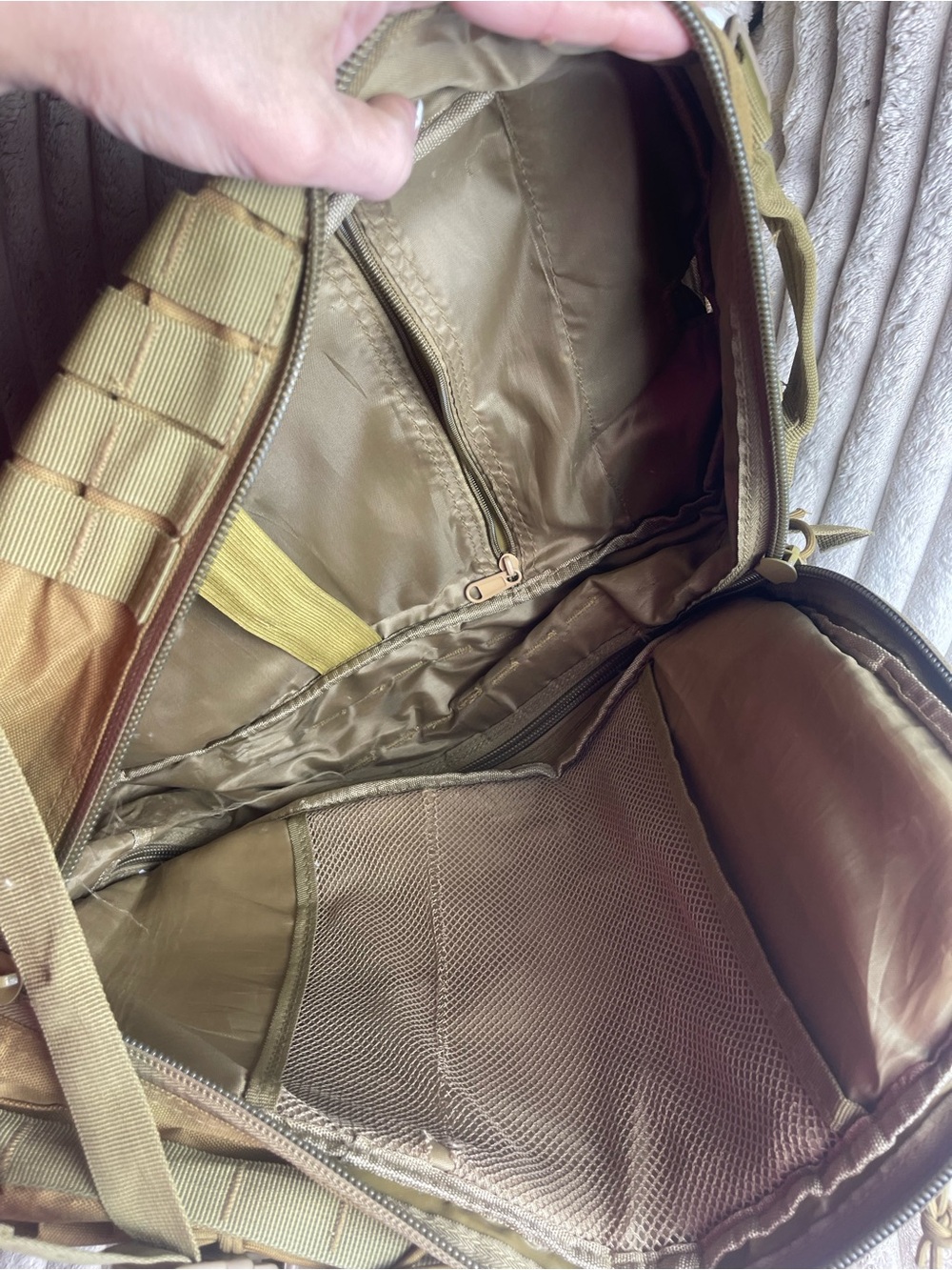 Tactical Military Backpack Coyote Tan MOLLE 3-Day Assault Rucksack Bag - Picture 6 of 7